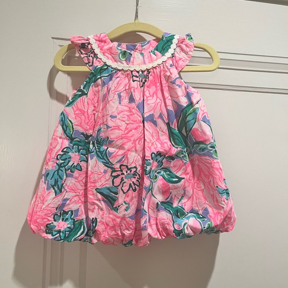 EUC Lilly Pulitzer 6-12 month dress with diaper cover - Picture 2 of 3